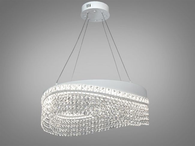 Люстра кришталева Diasha біла LED 58Вт