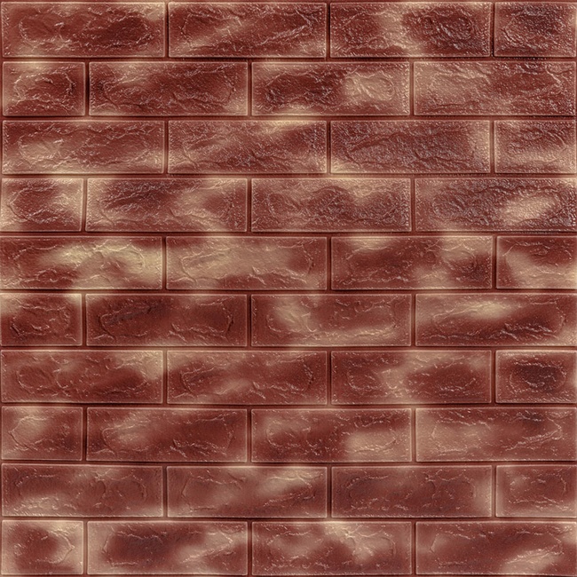 Панель стеновая самоклеящаяся декоративная 3D коричневая с золотым 700х770х5мм (361), Коричневый, Коричневый