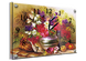 Часы-картина под стеклом Букет цветов 30 см x 40 см (3848 - К337)