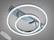 Люстра потолочная LED черная 60W ДУ 2 кольца