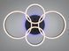 Люстра Diasha Rings черная LED 4 кольца диммер