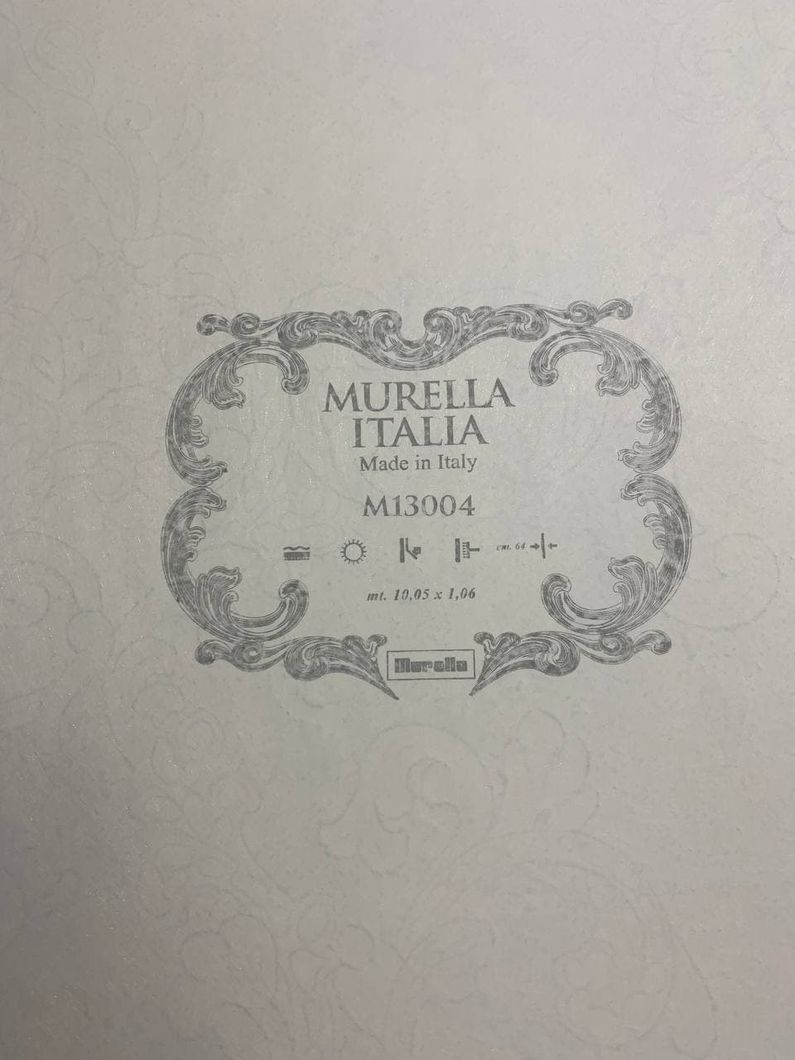 Обои виниловые на флизелиновой основе Zambaiti Parati Murella Italia серый 1,06 х 10,05м (M13004)