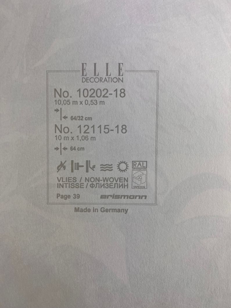 Шпалери вінілові на флізеліновій основі Erismann Elle Decoration бірюзовий 1,06 х 10,05м (12115-18)