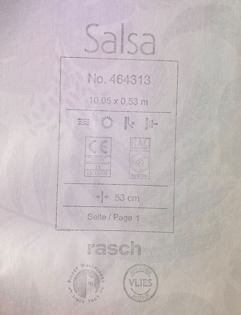 Обои виниловые на флизелиновой основе Salsa Rasch  разноцветный 0,53 х 10,05м (464313)