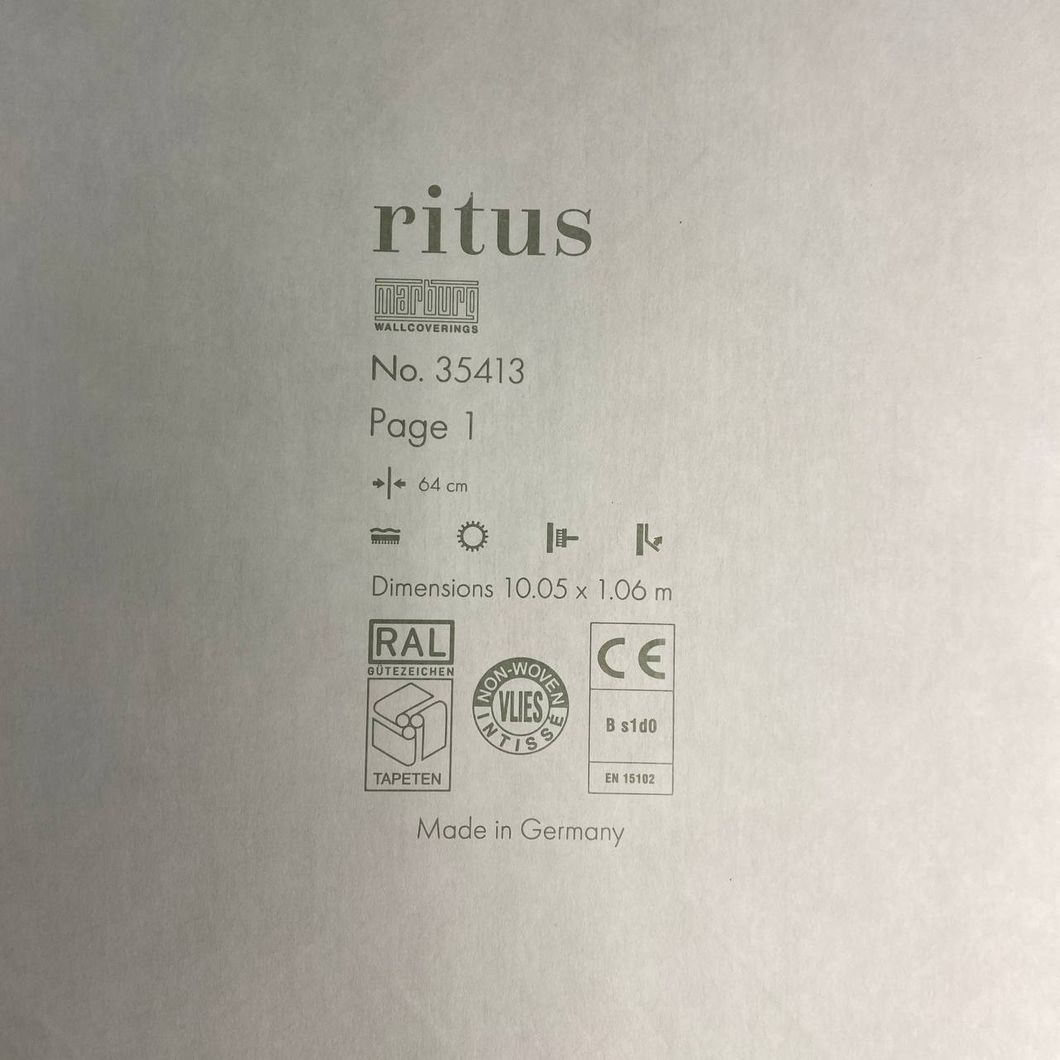 Шпалери вінілові на флізеліновій основі Marburg Ritus золотистий 1,06 х 10,05м (35413)