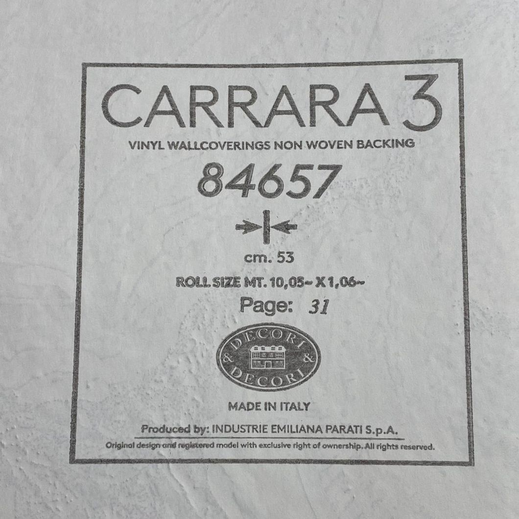 Шпалери вінілові на флізеліновій основі Emiliana Parati Carrara сірий 1,06 х 10,05м (84657)