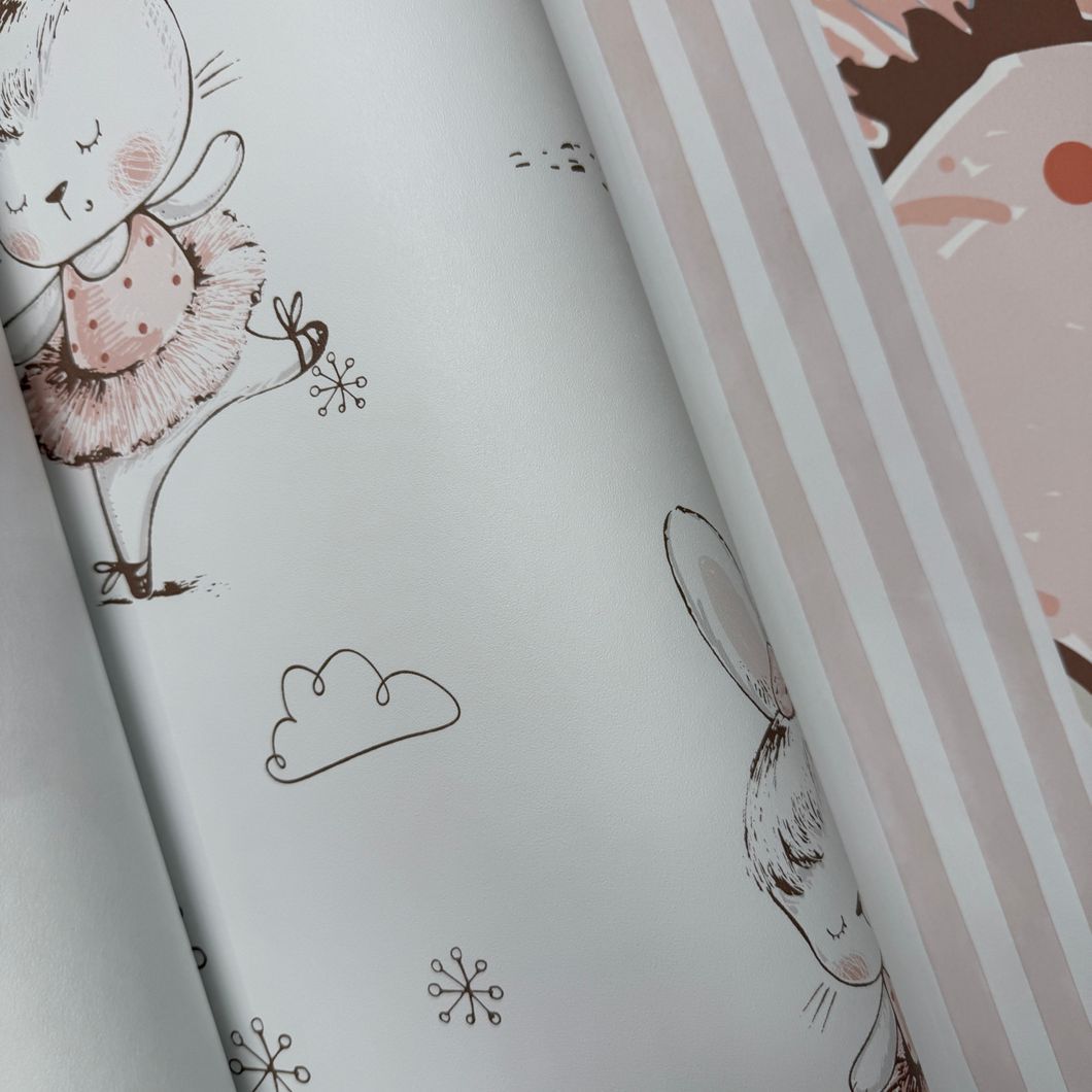 Обои виниловые на флизелиновой основе белые Rasch Kids' World 2 0,53 х 10,05м (301656)