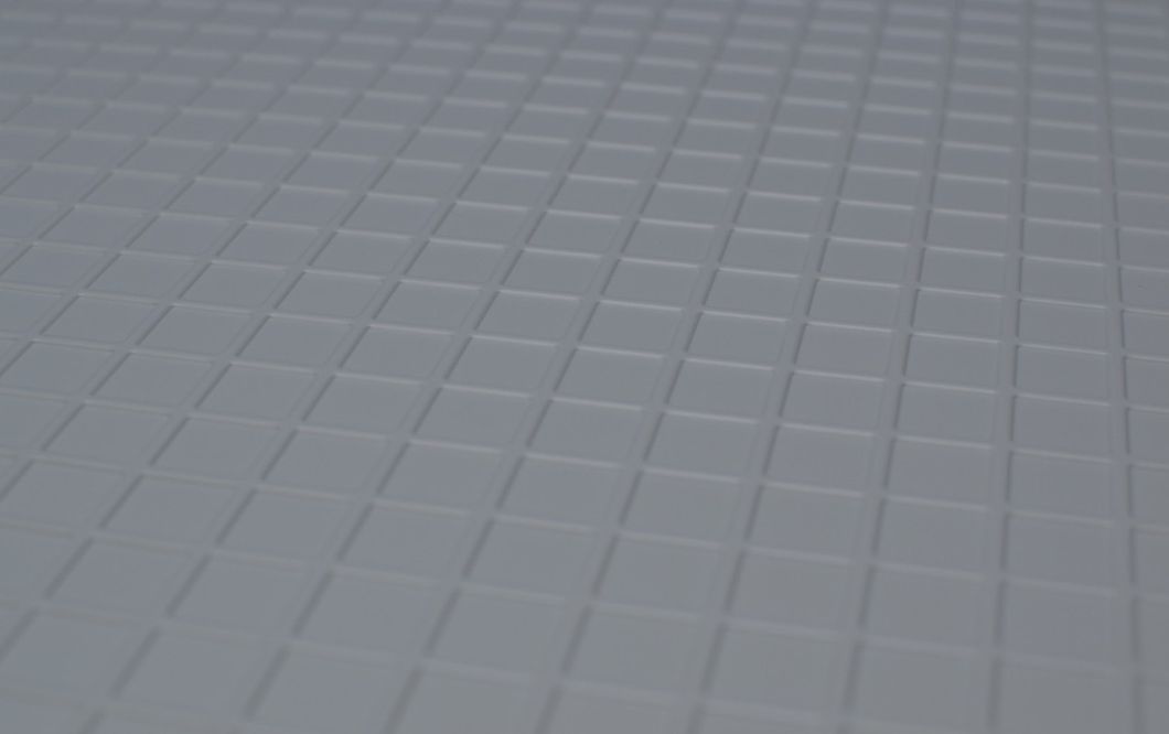 Панель стінова декоративна пластикова плитка ПВХ "Роза в сріблі" 992 мм х 648 мм (248рс), Серый, Сірий