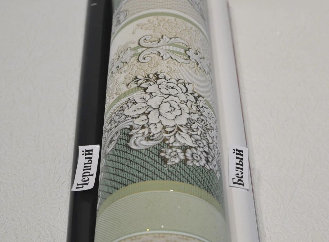 Шпалери вінілові на паперовій основі Слов'янські шпалери Comfort В53,4 Дейзі 2 зелений 0,53 х 10,05м (5613-04)