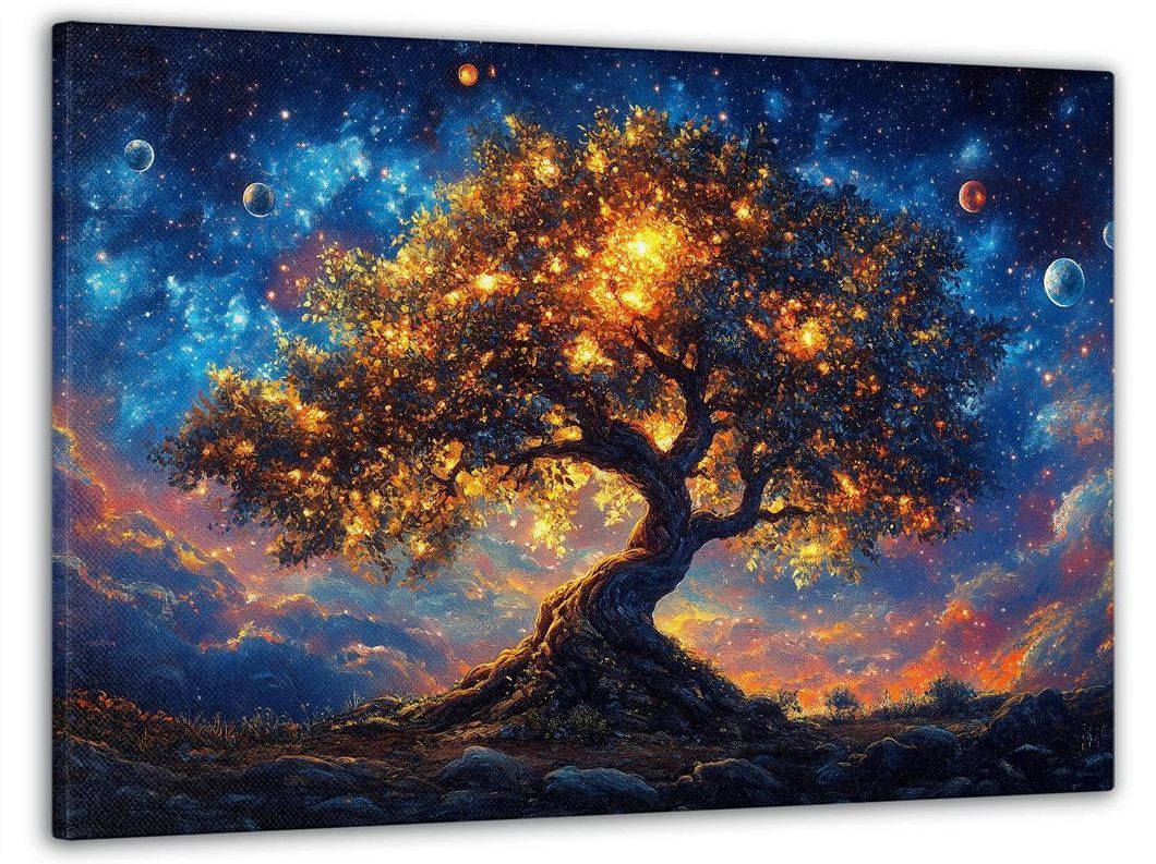 Картина на холсте МАKO " Космическое дерево " 60x100 см MK10529