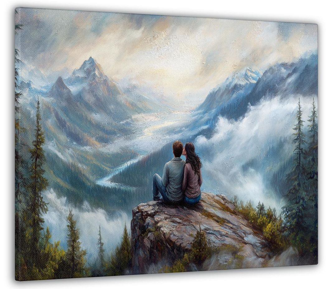Картина на холсте МАKO "Влюбленные в горах" 50x70 см MK10618_5070