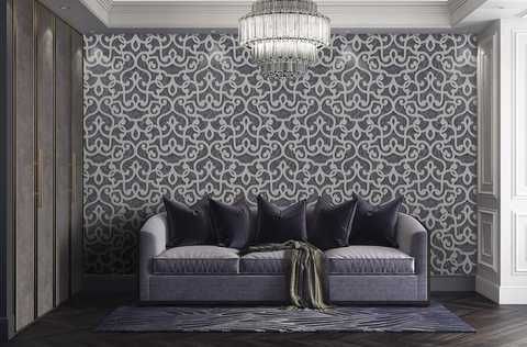 Шпалери вінілові на флізеліновій основі синій AdaWall Seven 1,06 х 10,05м (7810-4)