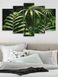Модульная картина в гостиную/спальню для интерьера "Зеленые папоротники" 5 частей 80 x 140 см (MK50093)