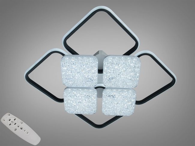 Люстра стельова Diasha LED біла чорна 130W димер