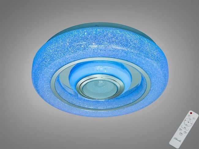 LED стельова люстра біла 45 Вт з Bluetooth колонкою, I-LINK додаток