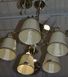 Люстра підвісна плафони тканні 5 ламп (78271-5), Бронза, Бронза