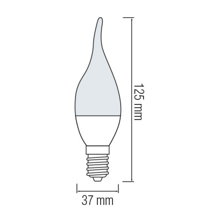 Світлодіодна лампа Horoz Electric CRAFT-6 6W E14 4200К (001 004 0006)