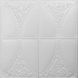Панель стінова самоклеюча декоративна 3D біла 700х700х4мм (117), Білий, Білий