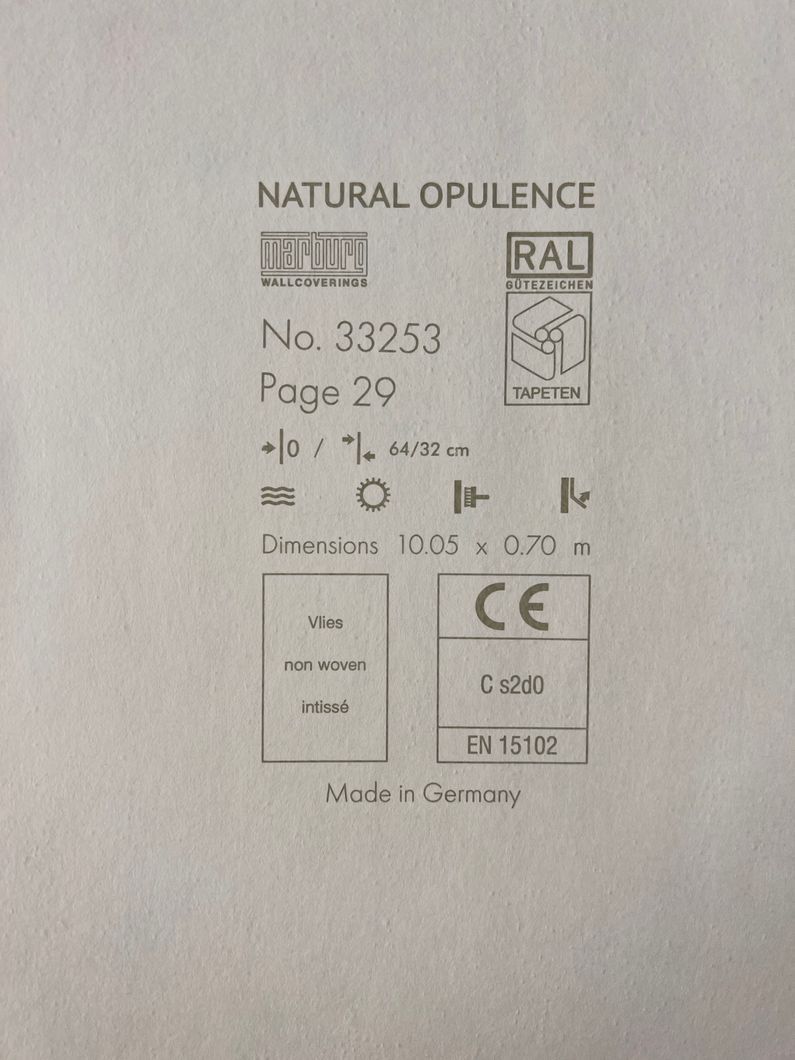 Шпалери вінілові на флізеліновій основі Marburg Natural Opulence білий 0,70 х 10,05м (33253)