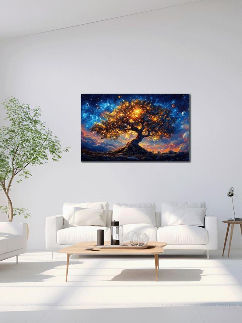 Картина на холсте МАKO " Космическое дерево " 60x100 см MK10529