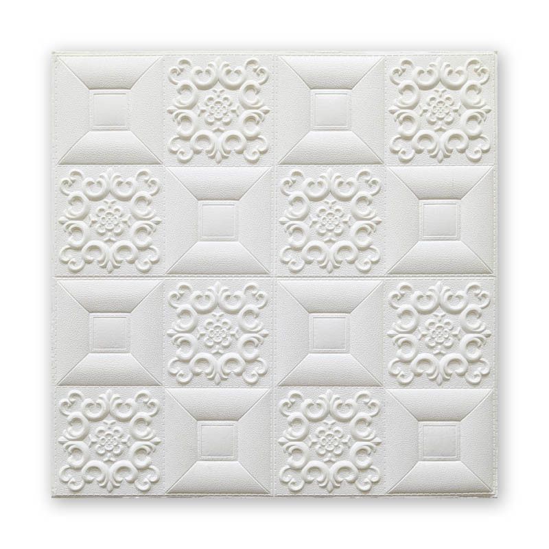Панель стінова декоративна пластикова мозаїка ПВХ "Сахара Срібло" 959 мм х 481 мм (114), Білий, Білий