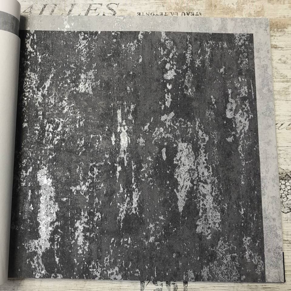 Шпалери вінілові на флізеліновій основі Erismann Casual Chic темно-сірий 1,06 х 10,05м (12144-10)