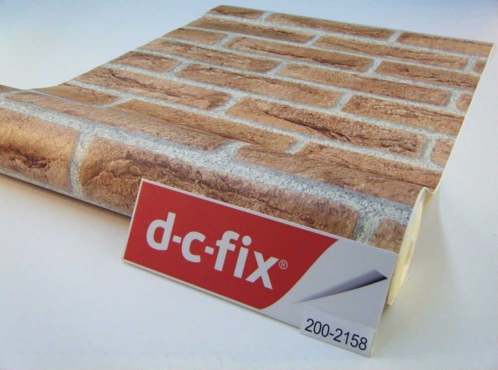 Самоклейка декоративна D-C-Fix Цегла помаранчевий напівглянець 0,45 х 15м (200-2158), Оранжевый, Помаранчевий