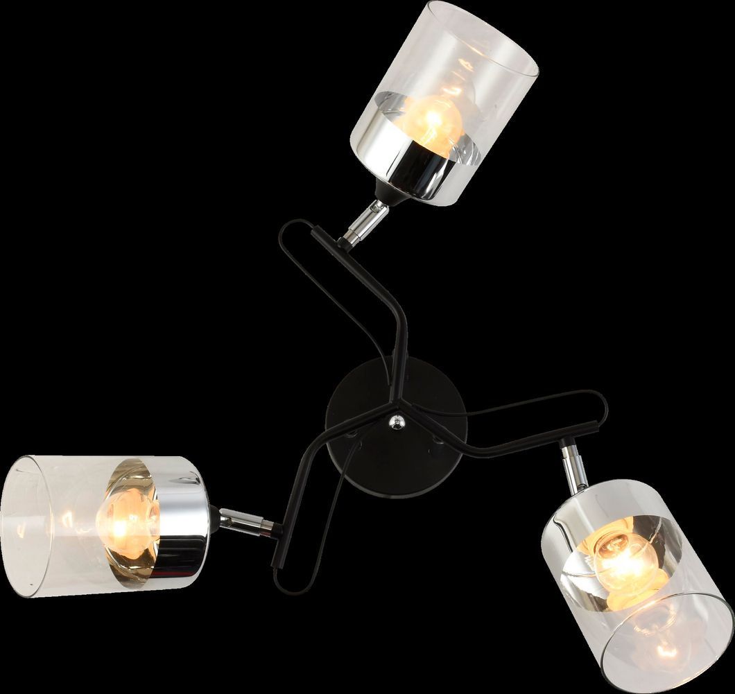 Люстра декоративна INTEREES IS XA1434B/3 Black+Chrome на 3 плафона, Черный