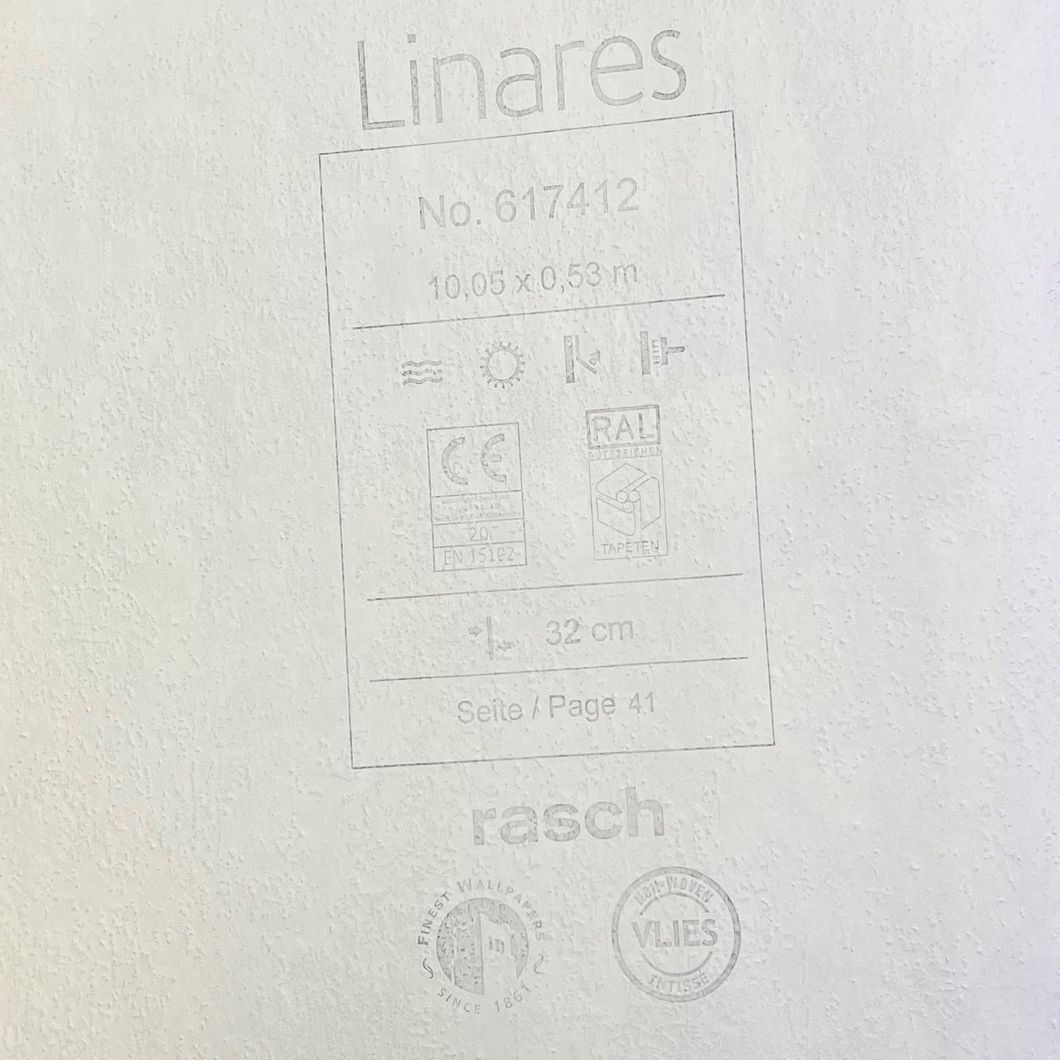 Шпалери вінілові на флізеліновій основі Rasch Linares сірий 0,53 х 10,05м (617412)