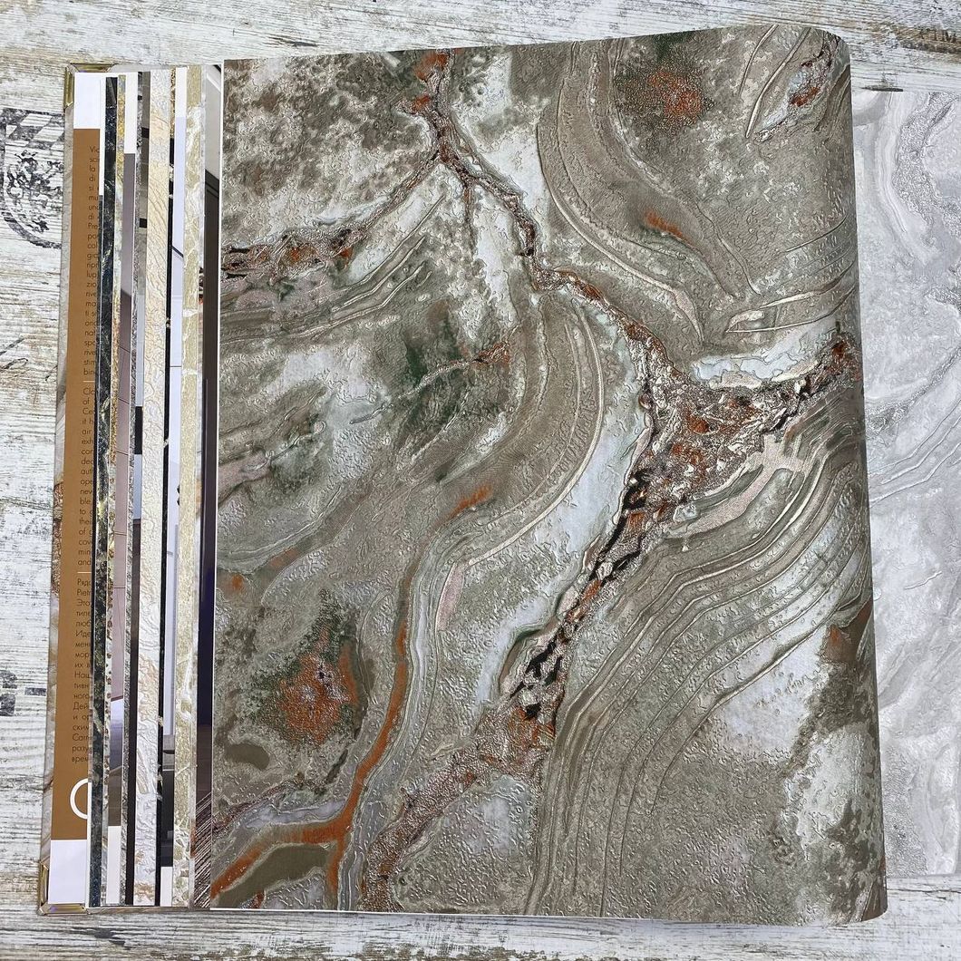 Обои виниловые на флизелиновой основе Emiliana Parati Carrara кофейный 1,06 х 10,05м (84656)