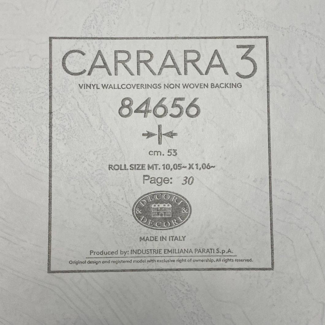 Обои виниловые на флизелиновой основе Emiliana Parati Carrara кофейный 1,06 х 10,05м (84656)