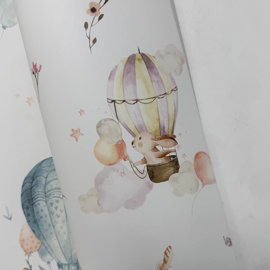 Обои виниловые на флизелиновой основе белые Rasch Kids' World 2 0,53 х 10,05м (300529)