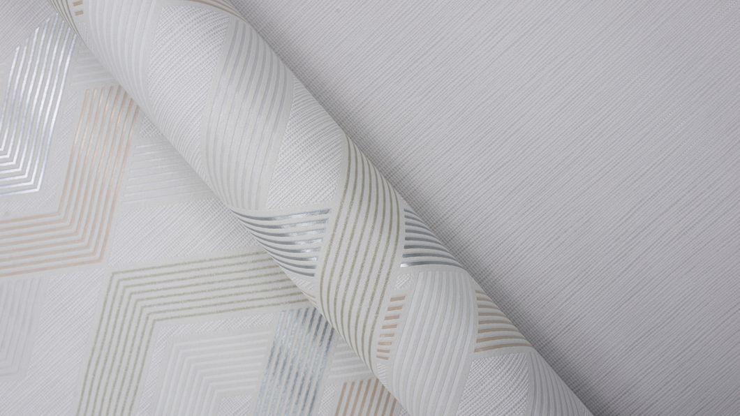 Обои виниловые на флизелиновой основе SINTRA Macrame светло-бежевые 0,53х10,05м (454343), Светло-бежевый, Светло-бежевый, +
