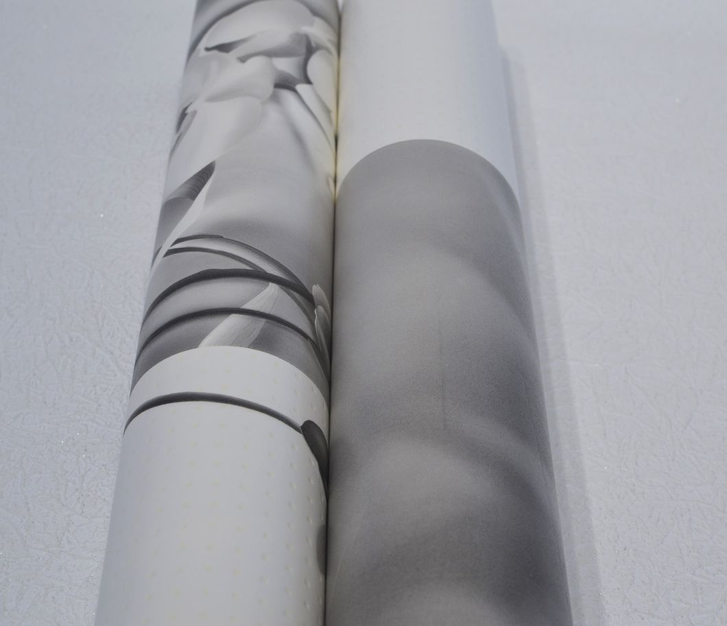 Шпалери вінілові на паперовій основі супер мийка Ексклюзив сірий 0,53 х 15м (852-01)