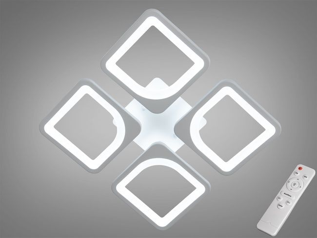 Люстра стельова LED Серія 8060 чорна 60Вт димер