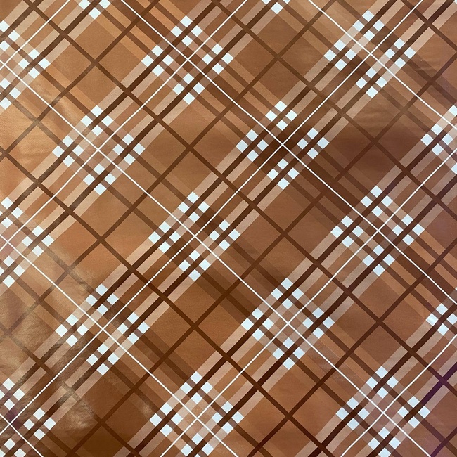 Клеенка на стол ПВХ на основе ромбы коричневый фон 1,4 х 1м (100-436)