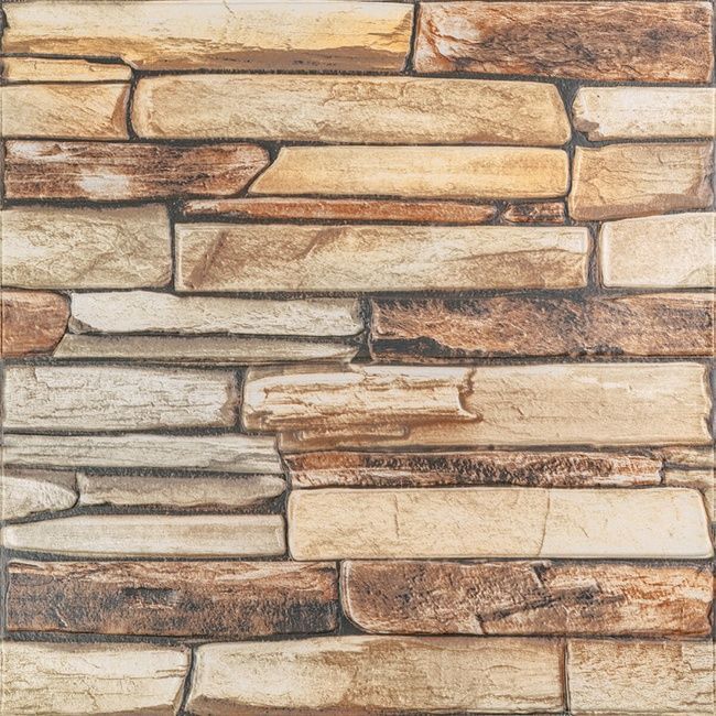 Панель стеновая 3D 680*680*4mm коричневый сланец (D) SW-00002002, Коричневый, Коричневый, Ванильные