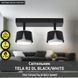 Светильник TELA 2R DL 270x100x135 мм Черно-белый для лампы GX53, Чорний