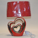 Лампа настільна, 1 лампа, висота лампи - 40 см, діаметр абажура - 30 см, червоний, Червоний, Червоний