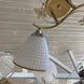 Люстра 2 лампи білі у вітальню, спальню скло в класичному стилі (DA5110A/2), Золотистый, Золотистий