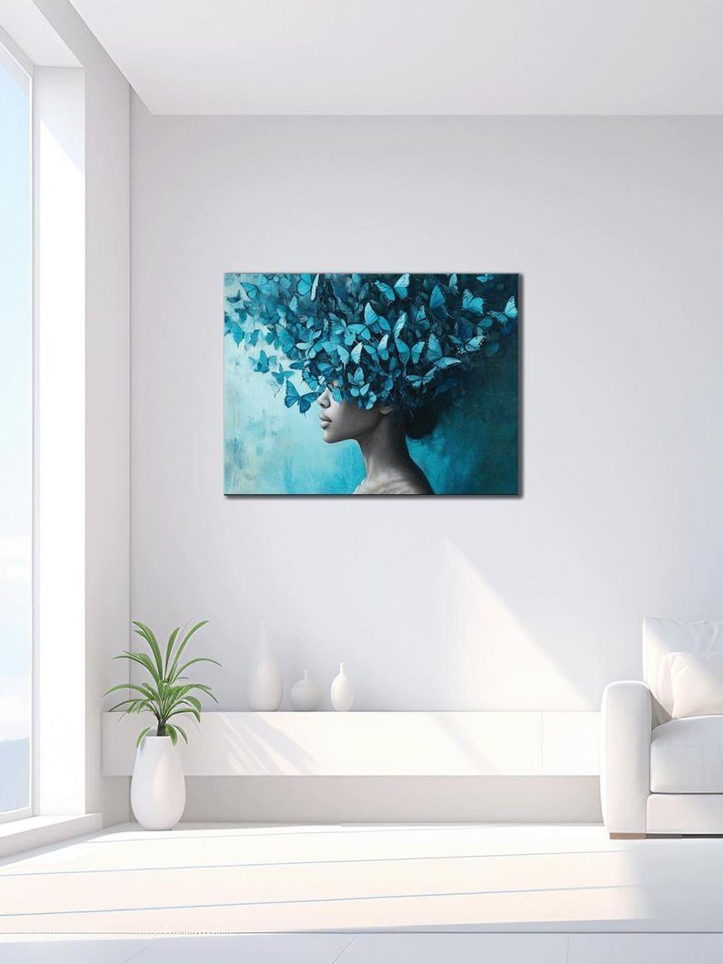 Картина на холсте МАKO " Синие бабочки " 50x70 см MK10619_5070