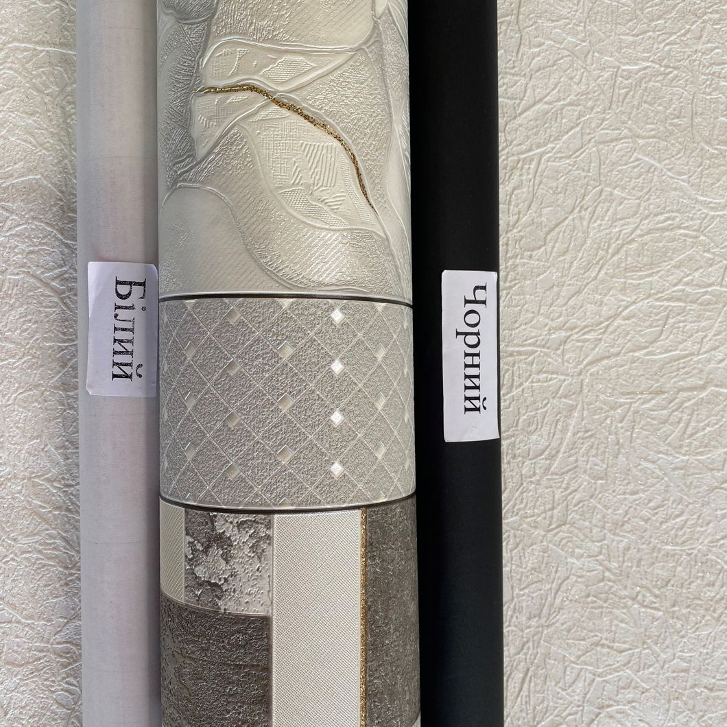 Шпалери вінілові на паперовій основі Слов'янські шпалери супер мийка Comfort + В49,4 Річмонд  сірий 0,53 х 10,05м (5828-06)