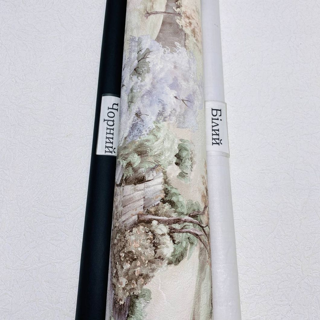 Шпалери вінілові на флізеліновій основі бежеві Слов'янські шпалери Elegance В121 Роща 1,06 х 10,05м (2364-02)