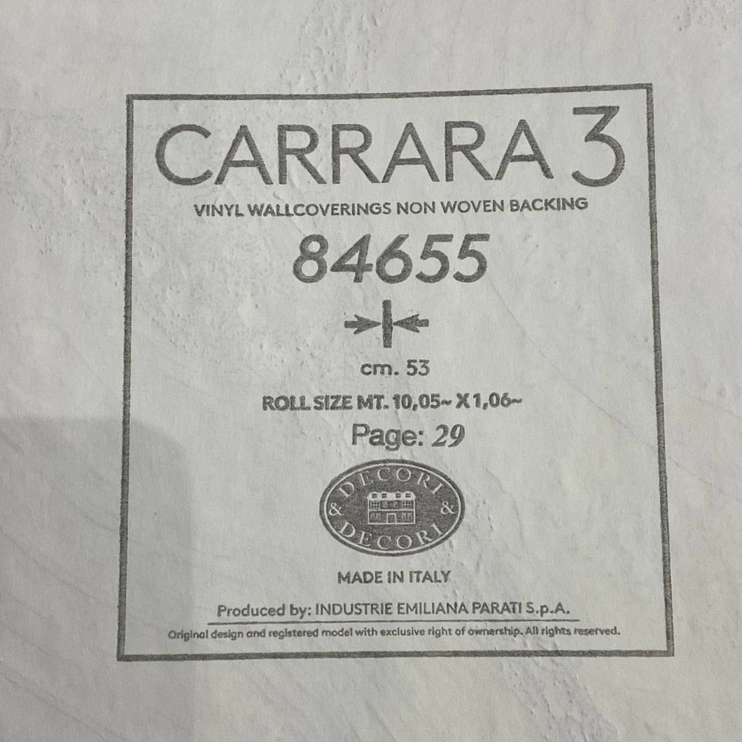 Шпалери вінілові на флізеліновій основі Emiliana Parati Carrara сіро-бежевий 1,06 х 10,05м (84655)