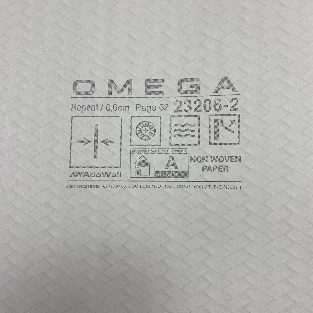 Обои виниловые на флизелиновой основе OMEGA кремовый 1,06 х 10,05м (23206-2)