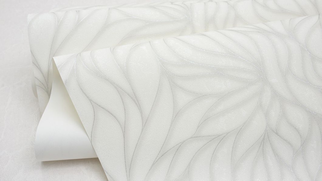 Обои виниловые на флизелиновой основе SINTRA Bloom Leaves светло-бежевые 1,06х10,05м (452905), Светло-бежевый, Светло-бежевый, +