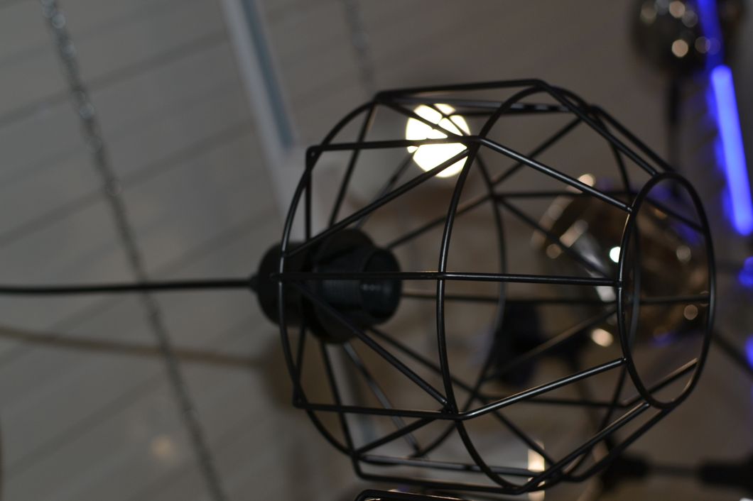 Люстра Лофт подвесная плафоны металические 3 лампы (К202103-3), Черный, Черный