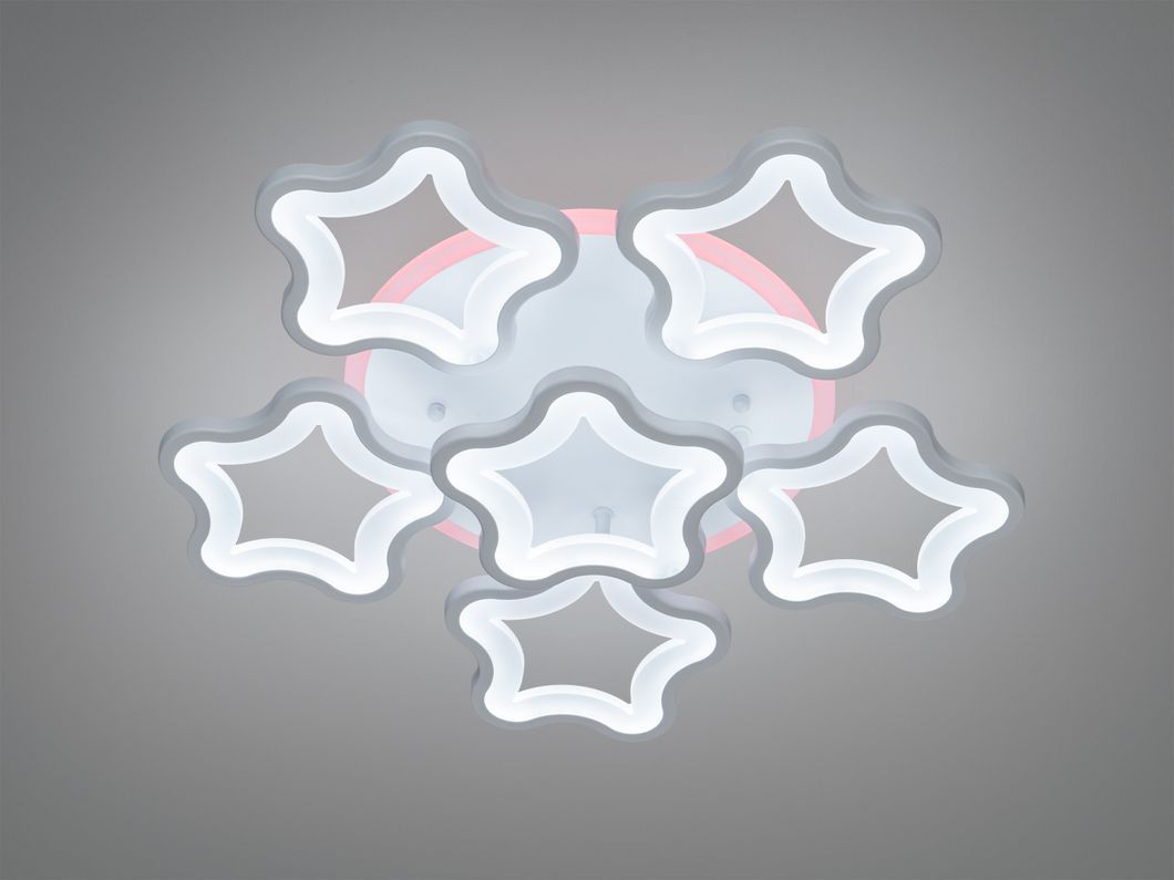 Потолочная LED-люстра с диммером и цветной подсветкой, 105W