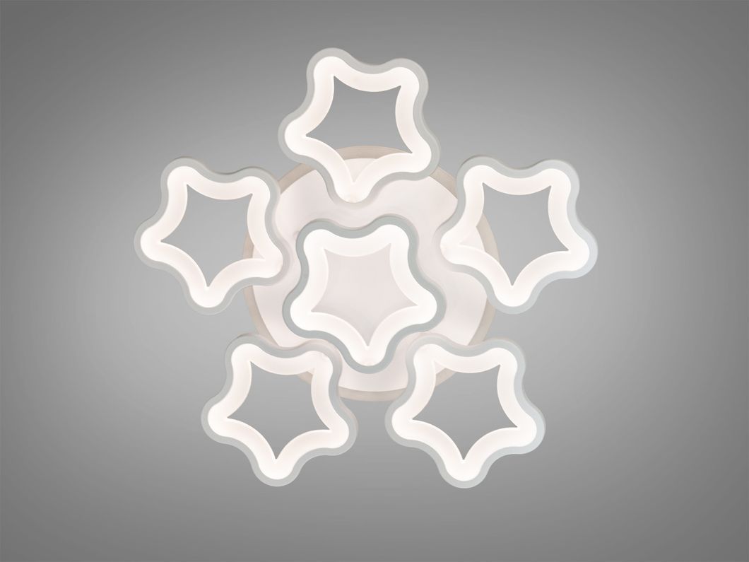 Потолочная LED-люстра с диммером и цветной подсветкой, 105W