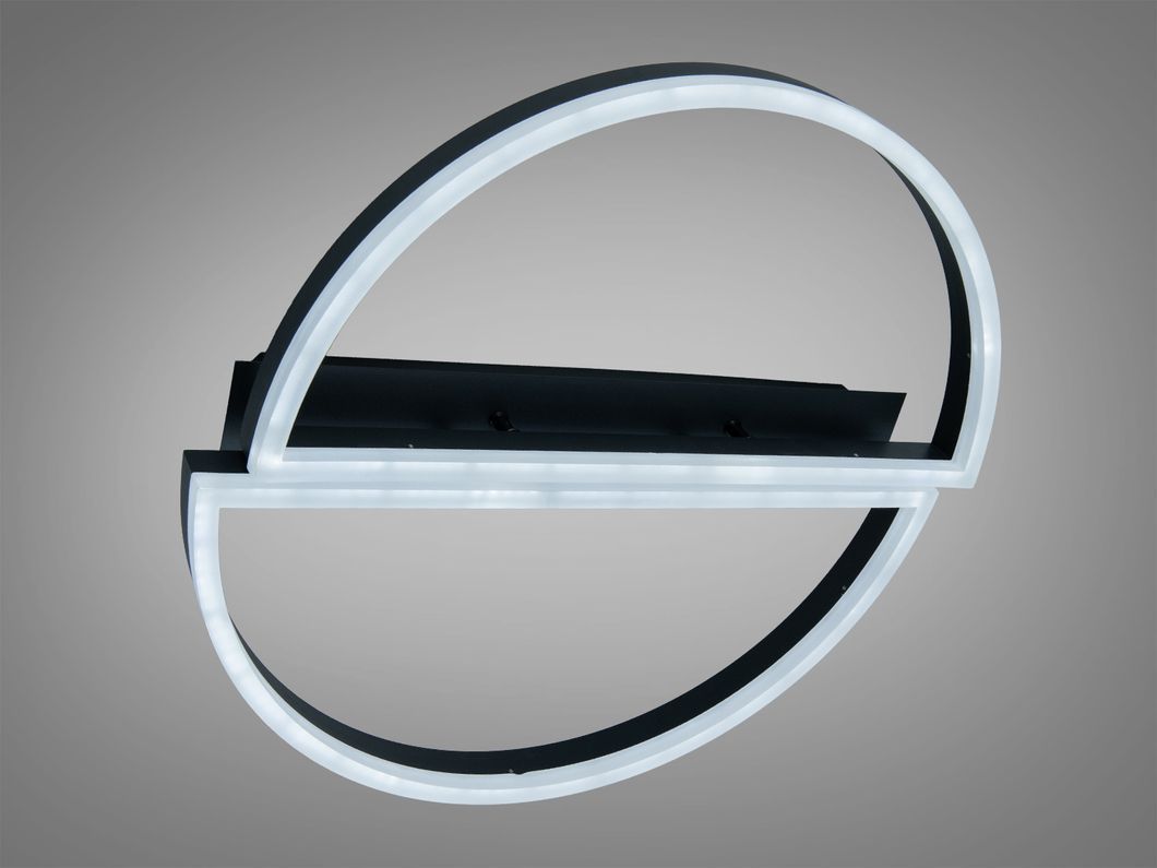Потолочная LED люстра черная 58W диммер пульт